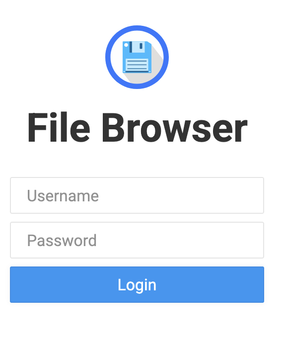 FileBrowser登录页